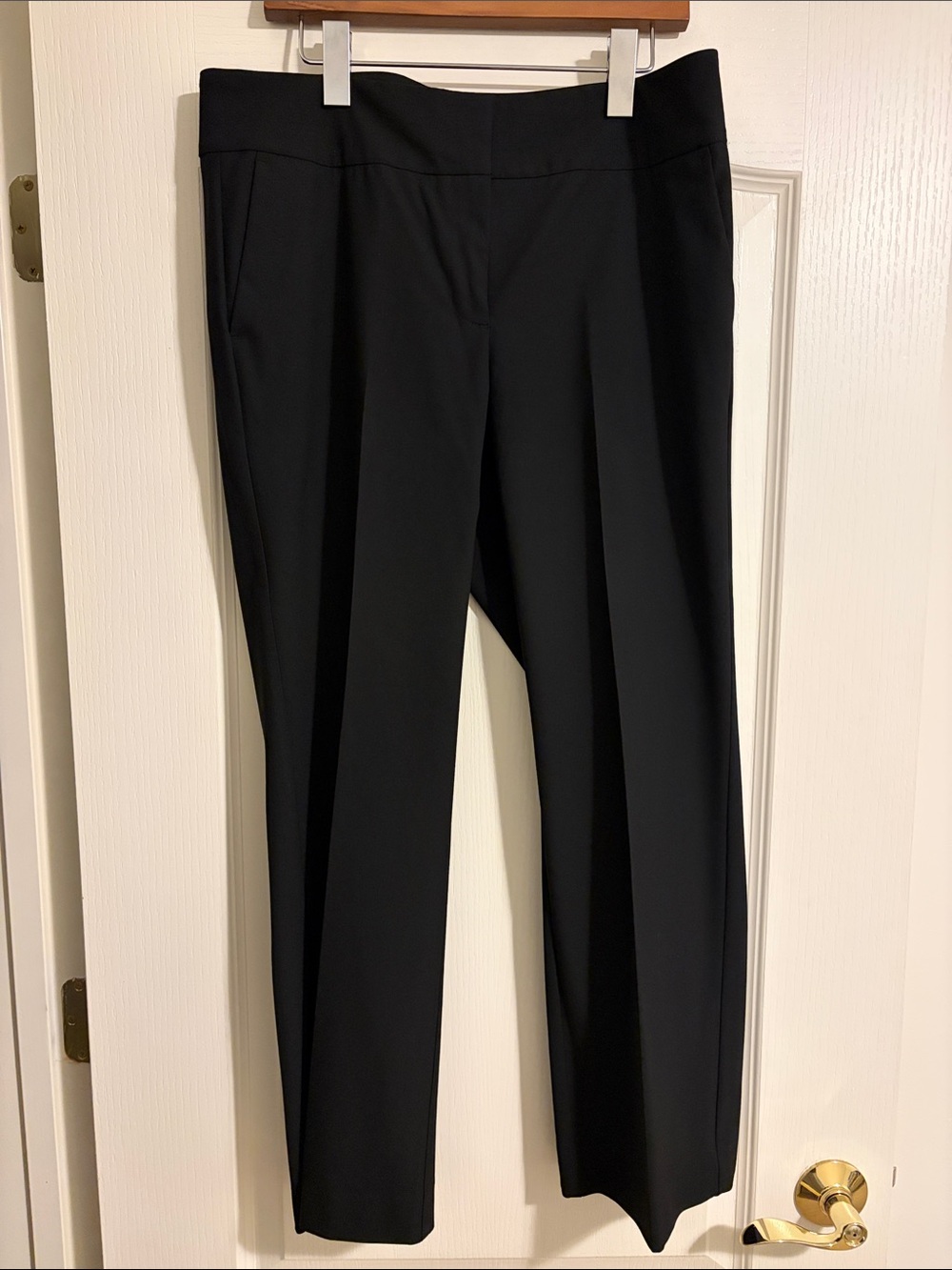 Ann Taylor Factory Black Straight-Leg Dress Trousers